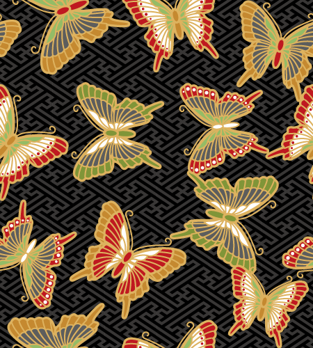 「蝶文様」の解説と壁紙・背景用のパターンGIF素材－粋屋 日本の伝統文様と伝統色－