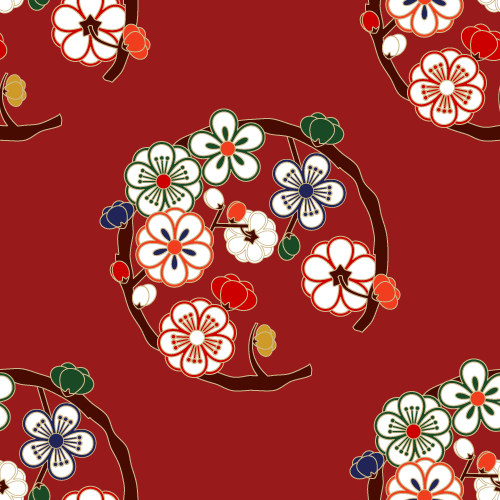 粋屋 日本の伝統文様と伝統色 花丸文様